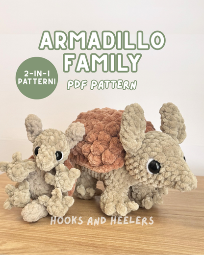 Armadillo Family PDF PATTERN
