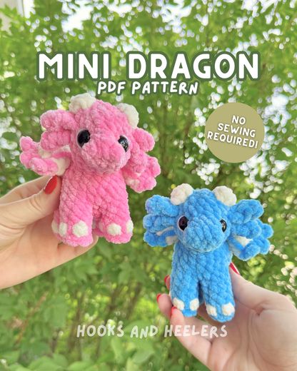 No-Sew Mini Dragon PDF PATTERN