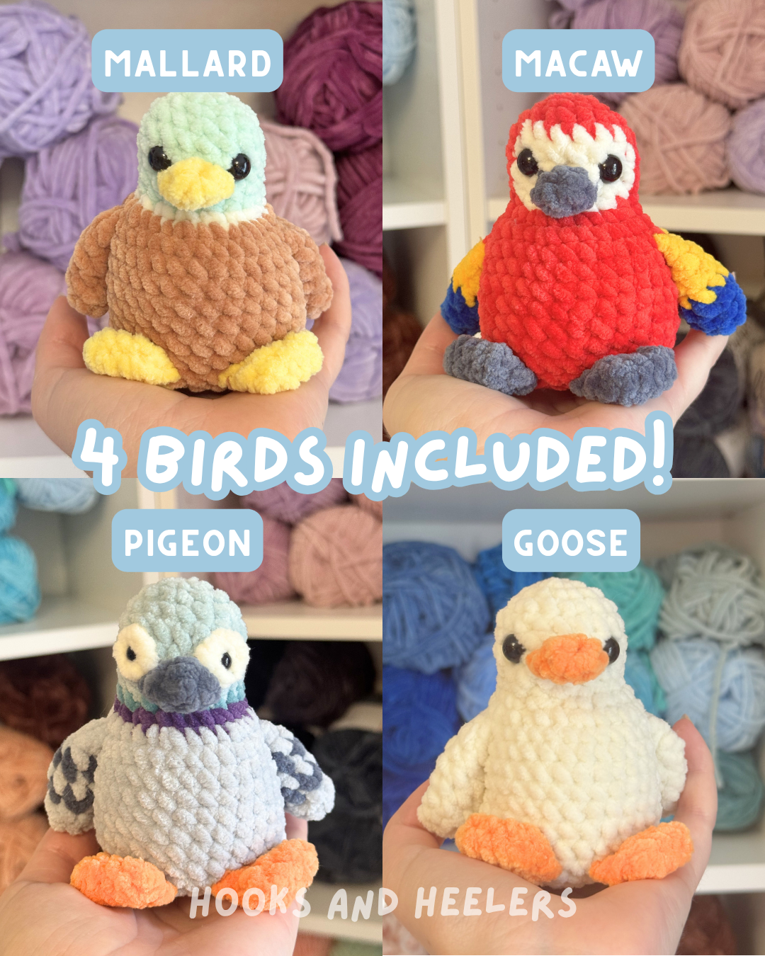 No-Sew Basket Birds PDF PATTERN