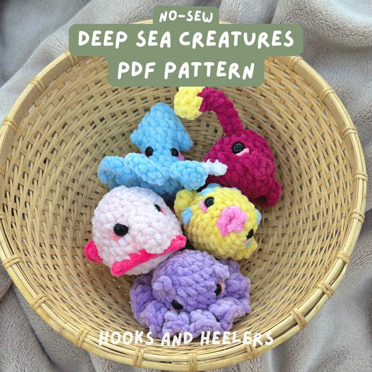 No-Sew Deep Sea Creatures PDF PATTERN