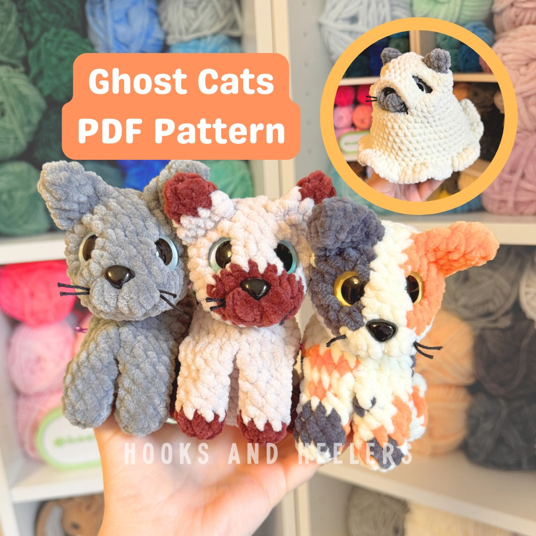 3-in-1 Ghost Cats PDF PATTERN