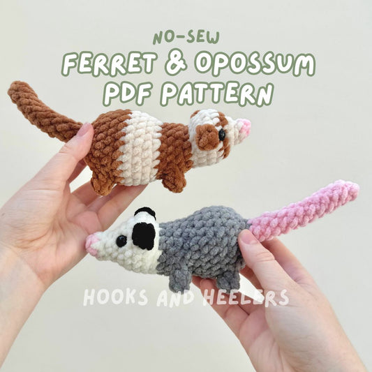 No-Sew Ferret & Opossum PDF PATTERN