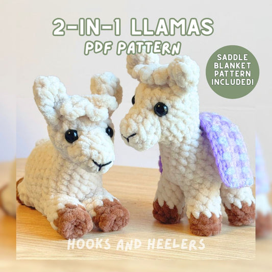 2-in-1 Llamas PDF PATTERN