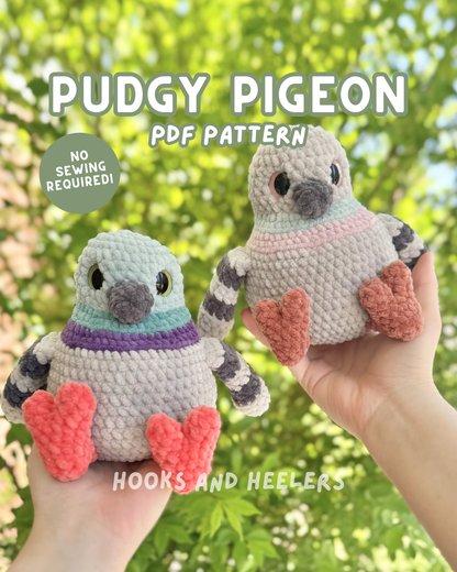 No-Sew Pudgy Pigeon PDF PATTERN