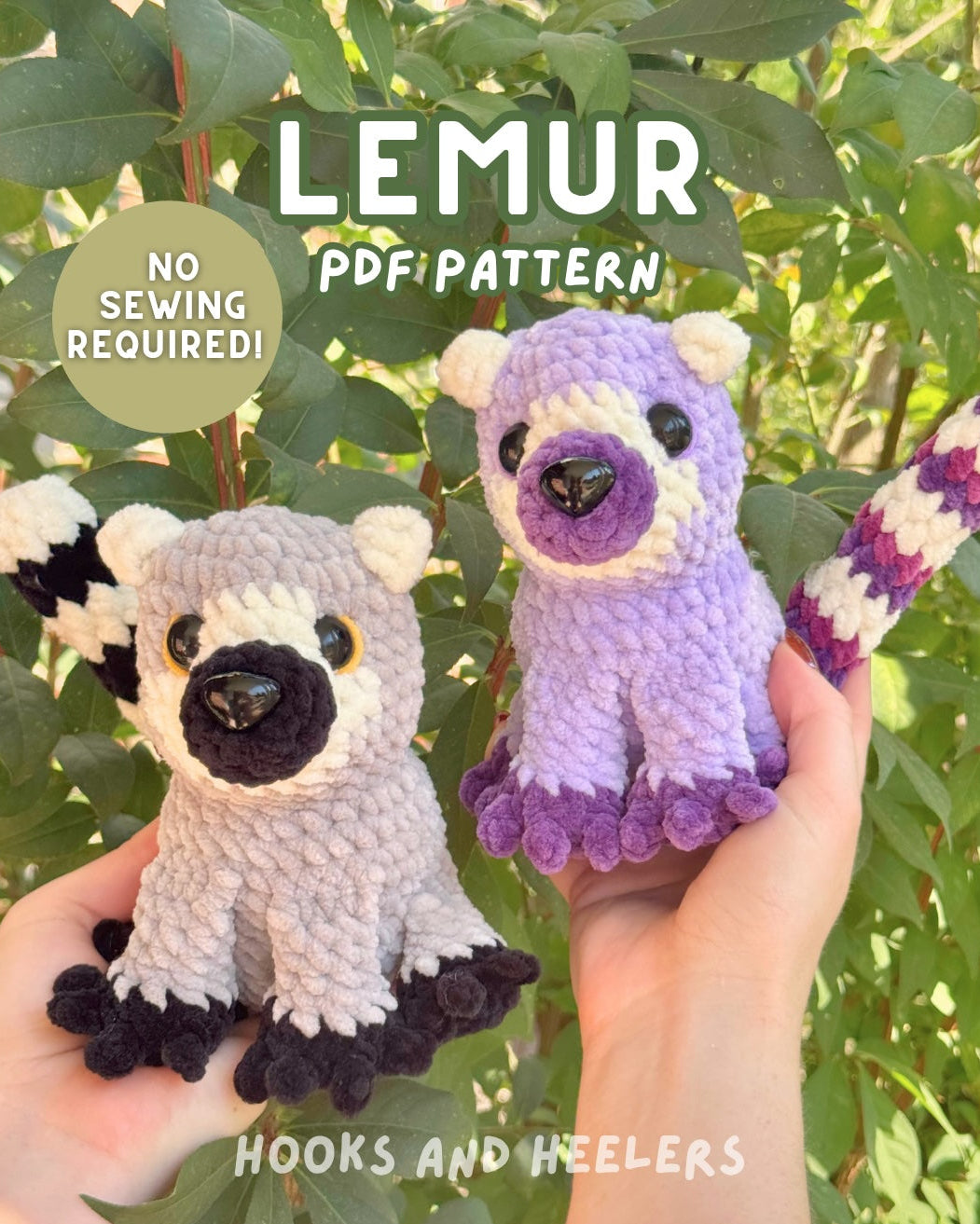 No-Sew Lemur PDF PATTERN
