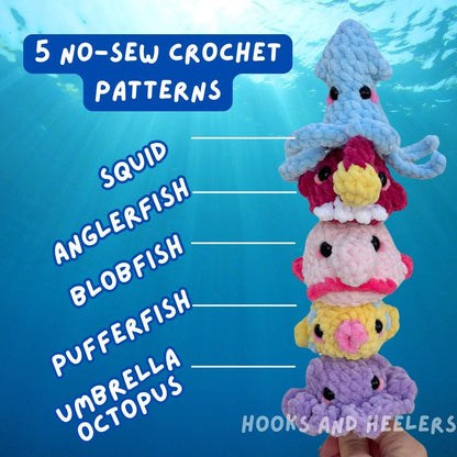 No-Sew Deep Sea Creatures PDF PATTERN